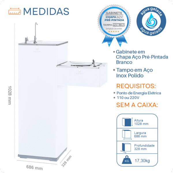 Bebedouro de Pressão conjugado (com acessibilidade ou infantil)