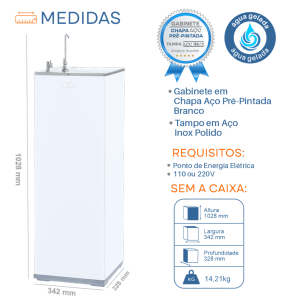 Bebedouro de Pressão com filtro de carvão ativado